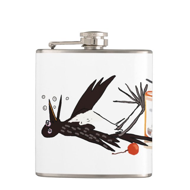 Tequila Mockingbird Hip Flask (Front)