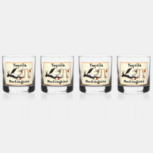 Tequila Mockingbird joke Drinkware Set Whiskey Glass