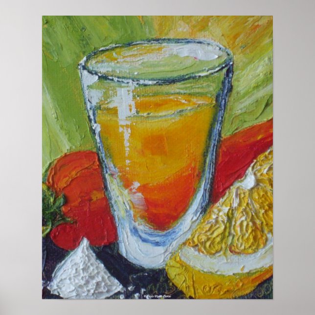 Tequila Shot & Red Chilli Pepper Fine Art Posters (Front)