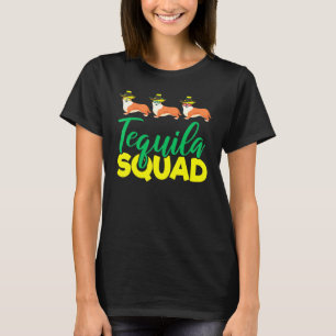 Tequila Squad Corgi Matching Cinco De Mayo Mexican T-Shirt