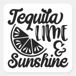 Tequila Sticker,Fiesta Party Sticker,Cinco De Mayo Square Sticker
