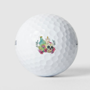 Tequila Sugar Skull Golf Balls