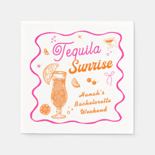 Tequila Sunrise Bachelorette Napkin
