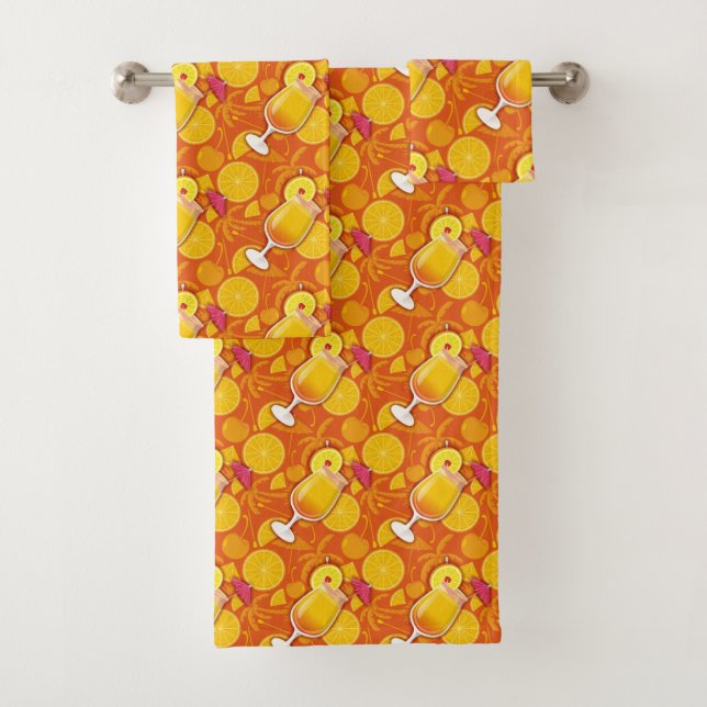 Tequila Sunrise Bath Towel Set (Insitu)