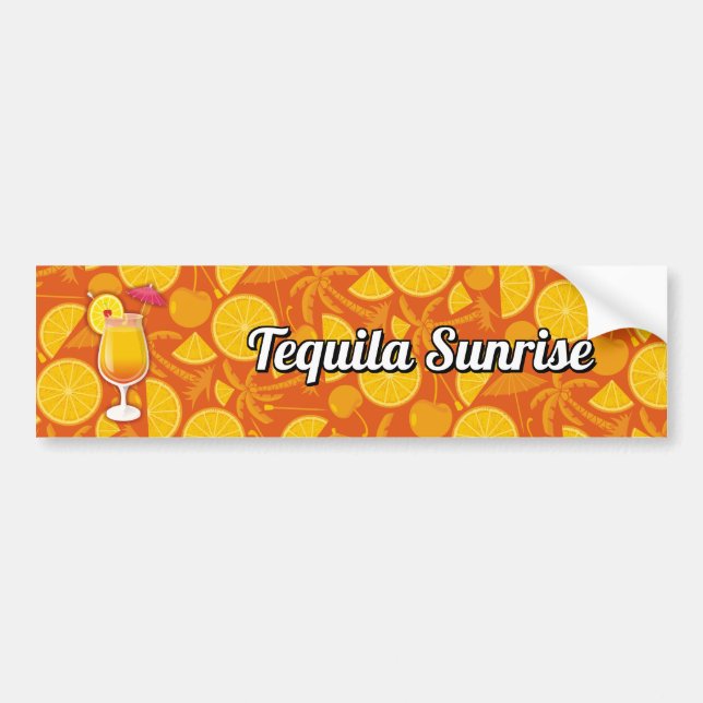 Tequila sunrise bumper sticker (Front)