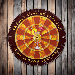 Tequila Sunrise Cocktail Dartboard
