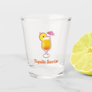 Tequila Sunrise Cocktail Shot Glass