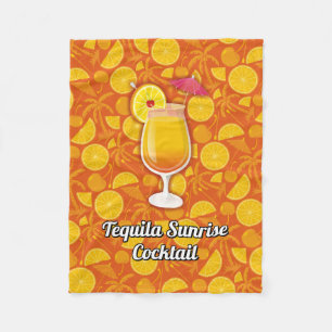 Tequila sunrise fleece blanket