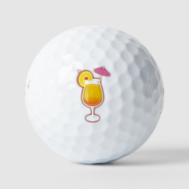 Tequila sunrise golf balls (Front)