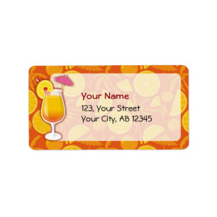 Tequila sunrise label