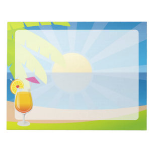 Tequila sunrise notepad