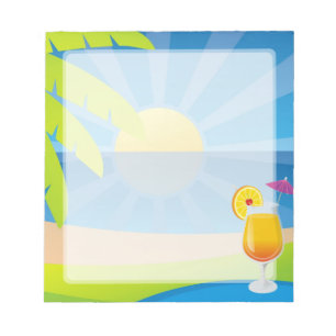 Tequila sunrise notepad