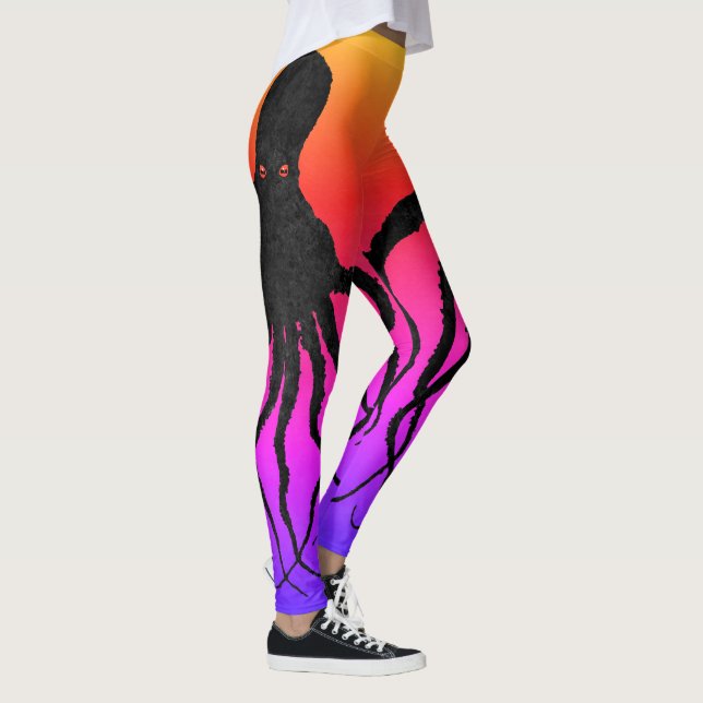 Tequila Sunrise Octopus - Leggings (Right)