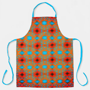 Tequila Sunrise Ombre Geometric Abstract Art Apron