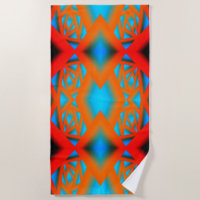 Tequila Sunrise Ombre Geometric Abstract Art