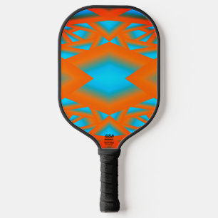 Tequila Sunrise Ombre Geometric Abstract Art Pickleball Paddle