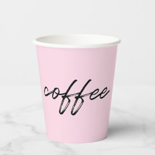 Tequila Sunrise Pink Disposable Coffee Cups