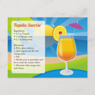 Tequila Sunrise Postcard