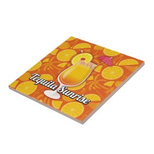 Tequila sunrise tile