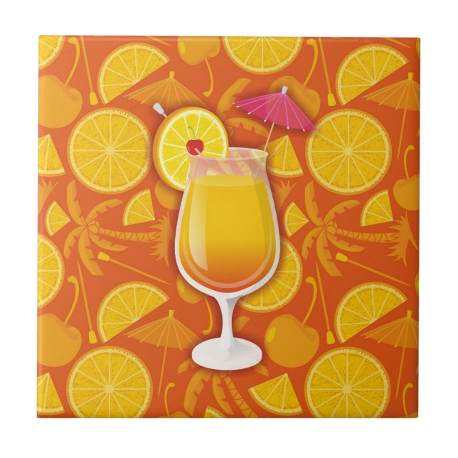 Tequila sunrise tile (Front)