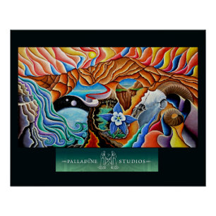 'Tequila Sunset' Glossy Poster