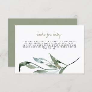Tera - Boho Greenery Gold Books for Baby Card