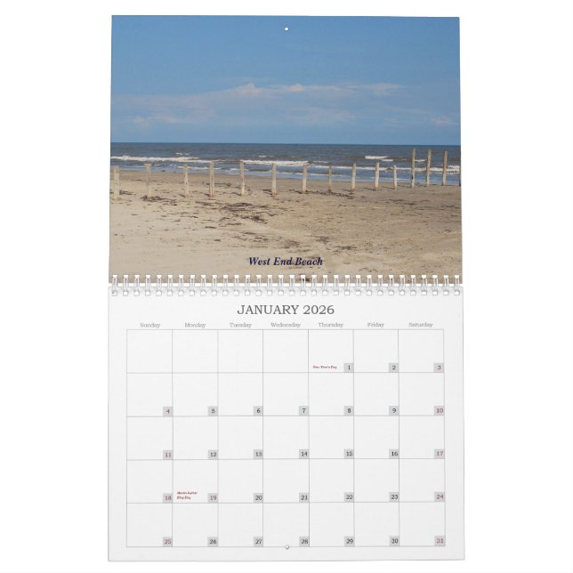 TeraBella Photography presents Galveston, Texas Calendar (Jan 2026)