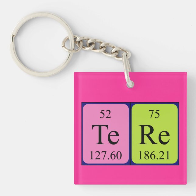 Tere periodic table name keyring (Front)