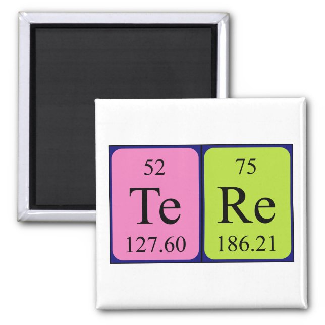 Tere periodic table name magnet (Front)