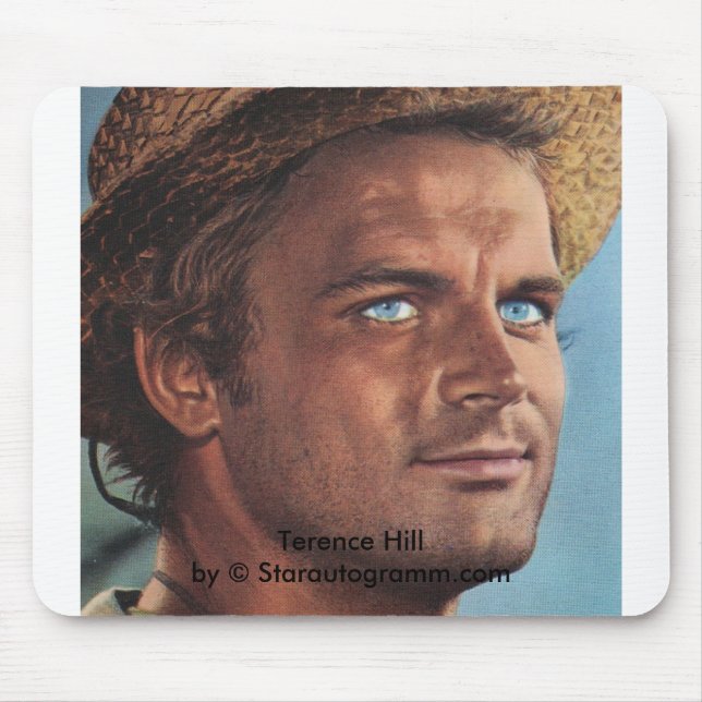 Terence Hill mit Stroh Hut Mouse Mat (Front)
