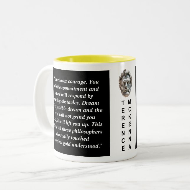 Terence Mckenna Custom Quote Philosophy Mug (Front Left)