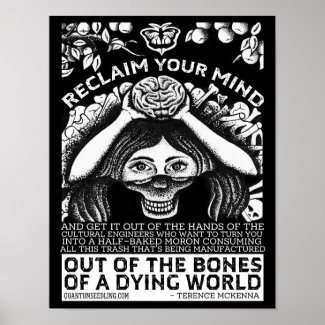 Terence Mckenna Quote - Reclaim Your Mind Poster