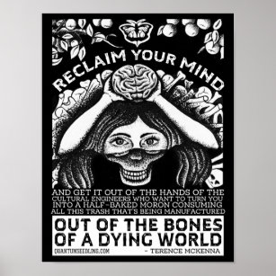 Terence Mckenna Quote  - Reclaim Your Mind Poster