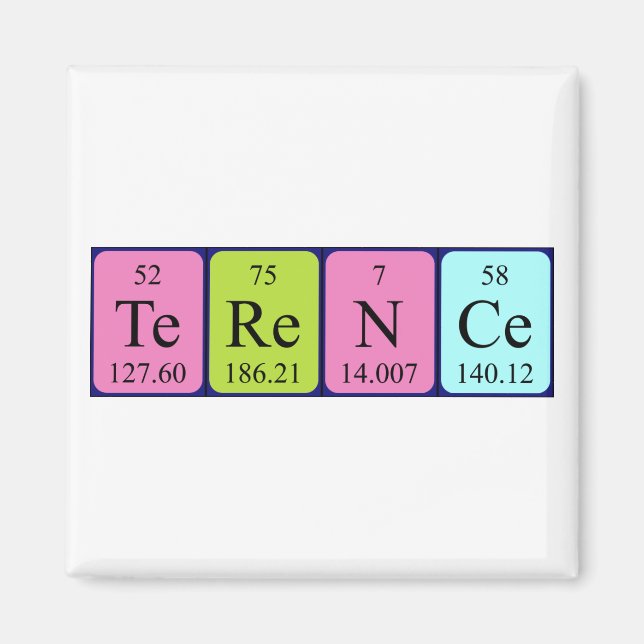 Terence periodic table name magnet (Front)