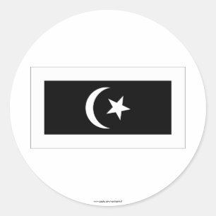 Terengganu flag classic round sticker