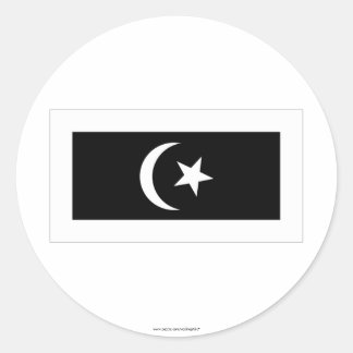 Terengganu flag classic round sticker