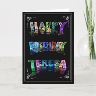 Teresa -  Name in Lights greeting card (Photo)