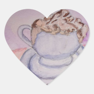 Teresa's Coffee Heart Sticker