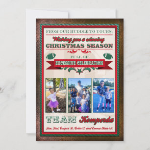 Teri K Custom Football Invite Xmas