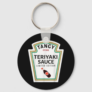 Teriyaki Sauce Condiment Family Group Halloween Co Key Ring