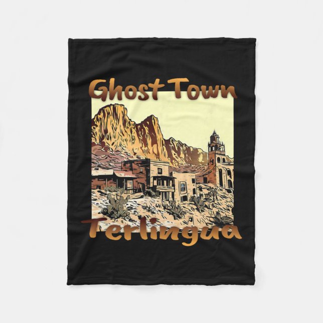 Terlingua Ghost Town Texas A Unique Holiday  Fleece Blanket (Front)