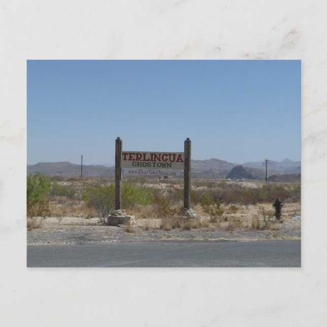 Terlingua Ghost Town/Texas Postcard (Front)