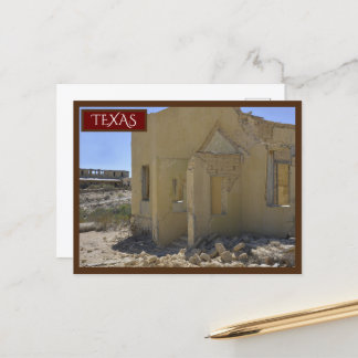 Terlingua Texas Yellow Building Big Bend Postcard