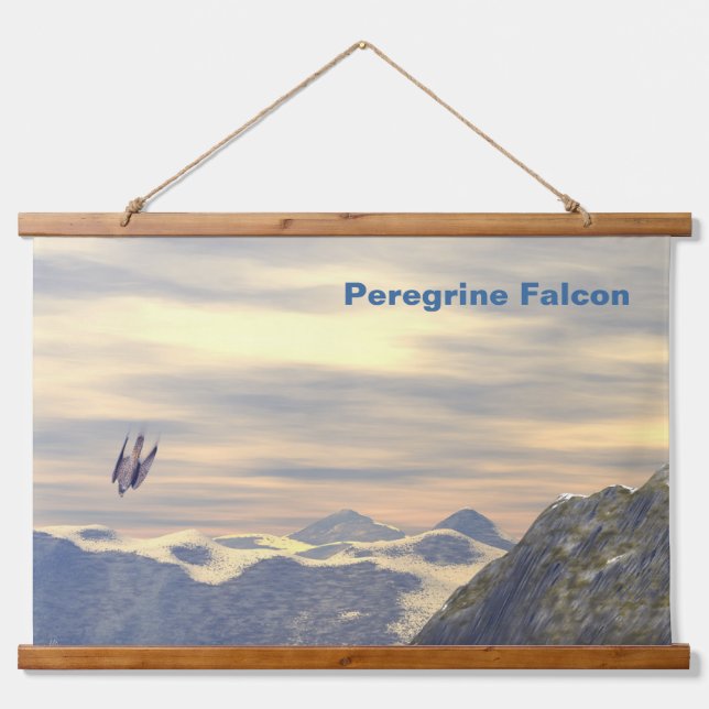Terminal Velocity Peregrine Falcon Hanging Tapestry (Front)