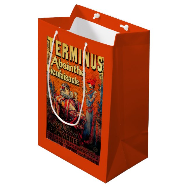 Terminus Absinthe Vintage PosterEurope Medium Gift Bag (Front Angled)