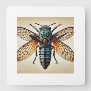 Termite Dorsal View 230824IREF248 - Watercolor Square Wall Clock