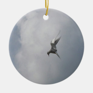 Tern in the Sky ornament, customise Ceramic Tree Decoration