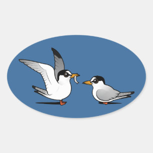 Tern Love Oval Sticker