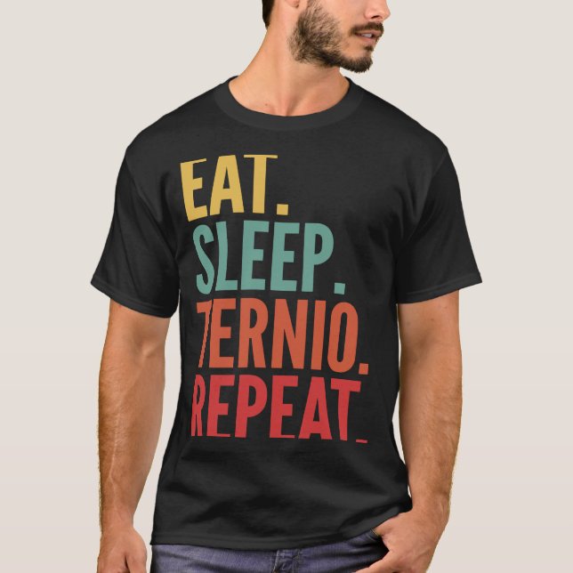 Ternio Crypto Eat Sleep Ternio Repeat T-Shirt (Front)