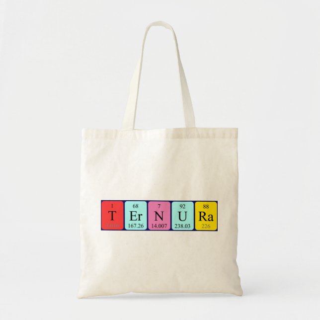 Ternura periodic table name tote bag (Front)